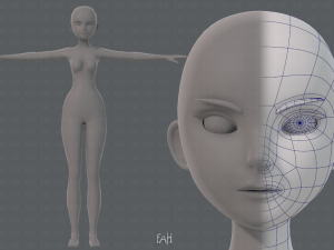 base mesh woman 11 3D मॉडल