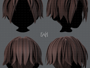 3d hair style for boy v35 3D Model