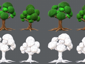 trees cartoon v01 3D मॉडल