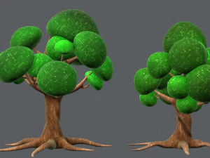 trees cartoon v01 3D Model