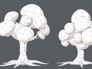 trees cartoon v01 3D मॉडल