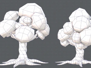 trees cartoon v01 3D Model
