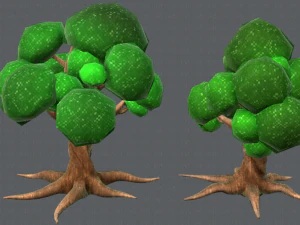 trees cartoon v01 3D Model