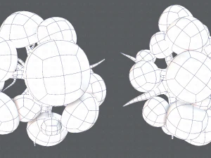 trees cartoon v01 3D Model