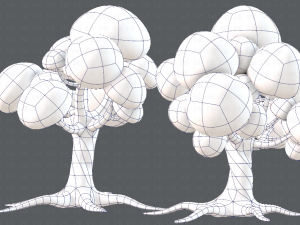 trees cartoon v01 3D मॉडल