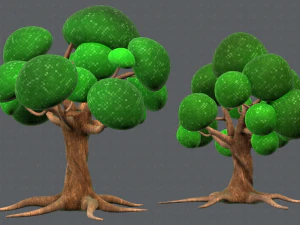 trees cartoon v01 3D Model