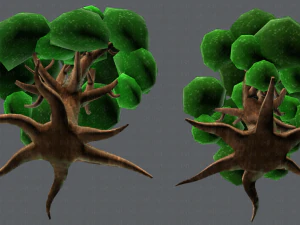 trees cartoon v01 3D Model