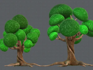 trees cartoon v01 3D Model
