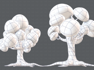 trees cartoon v01 3D मॉडल