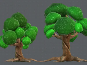 trees cartoon v01 3D Model