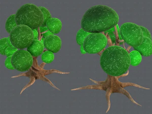 trees cartoon v01 3D Model
