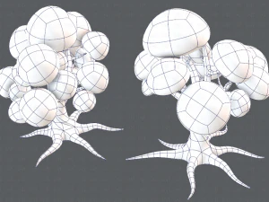 trees cartoon v01 3D Model