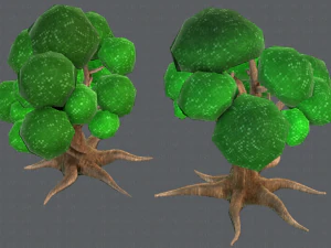 trees cartoon v01 3D Model