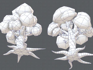 trees cartoon v01 3D Model