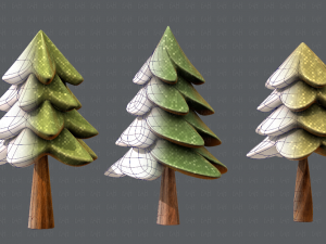 trees cartoon v02 3D मॉडल