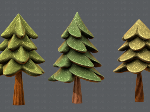 trees cartoon v02 3D मॉडल