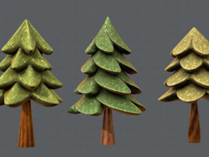 ağa&ccedil;lar &ccedil;izgi film v02 3D Model