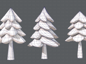 trees cartoon v02 3D मॉडल