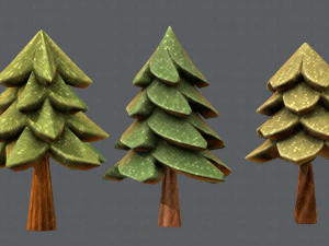 ağa&ccedil;lar &ccedil;izgi film v02 3D Model