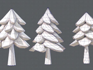 ağa&ccedil;lar &ccedil;izgi film v02 3D Model