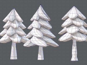 trees cartoon v02 3D मॉडल