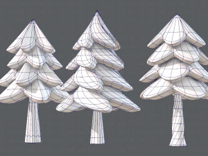 ağa&ccedil;lar &ccedil;izgi film v02 3D Model