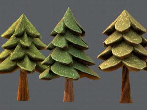 ağa&ccedil;lar &ccedil;izgi film v02 3D Model