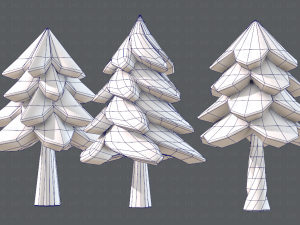 trees cartoon v02 3D मॉडल