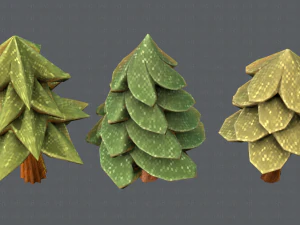 ağa&ccedil;lar &ccedil;izgi film v02 3D Model