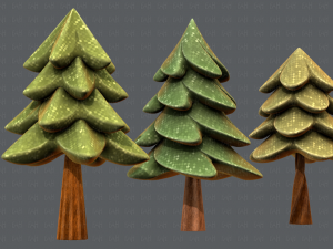 trees cartoon v02 3D मॉडल