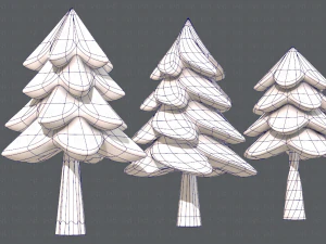 ağa&ccedil;lar &ccedil;izgi film v02 3D Model