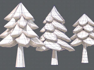 ağa&ccedil;lar &ccedil;izgi film v02 3D Model