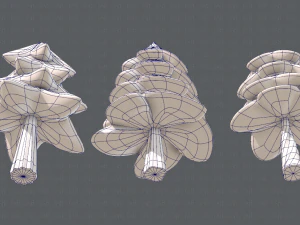 ağa&ccedil;lar &ccedil;izgi film v02 3D Model