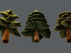 ağa&ccedil;lar &ccedil;izgi film v02 3D Model