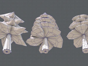 ağa&ccedil;lar &ccedil;izgi film v02 3D Model