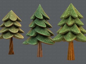 trees cartoon v02 3D मॉडल