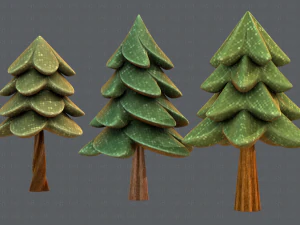 ağa&ccedil;lar &ccedil;izgi film v02 3D Model