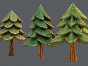 trees cartoon v02 3D मॉडल