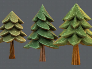 ağa&ccedil;lar &ccedil;izgi film v02 3D Model