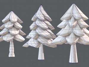 ağa&ccedil;lar &ccedil;izgi film v02 3D Model