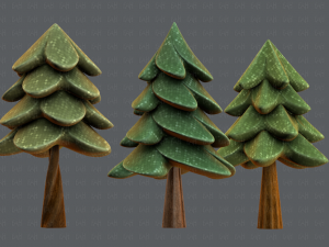 trees cartoon v02 3D मॉडल
