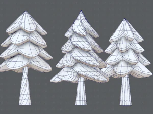 ağa&ccedil;lar &ccedil;izgi film v02 3D Model