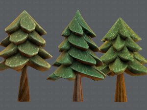 trees cartoon v02 3D मॉडल
