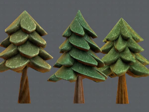 ağa&ccedil;lar &ccedil;izgi film v02 3D Model