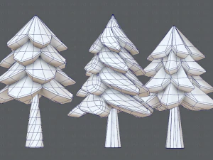 ağa&ccedil;lar &ccedil;izgi film v02 3D Model