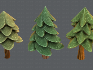 trees cartoon v02 3D मॉडल