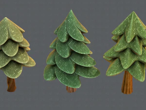 ağa&ccedil;lar &ccedil;izgi film v02 3D Model