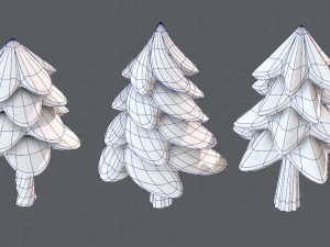 ağa&ccedil;lar &ccedil;izgi film v02 3D Model