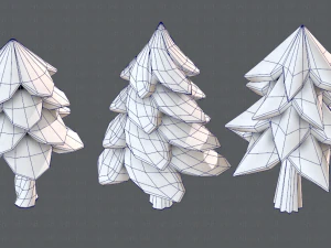 ağa&ccedil;lar &ccedil;izgi film v02 3D Model