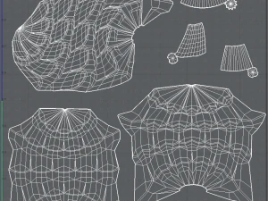 ağa&ccedil;lar &ccedil;izgi film v02 3D Model